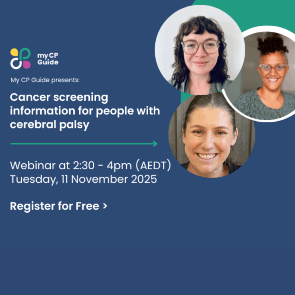 Cancer screening information for people with cerebral palsy. What do I need to know?