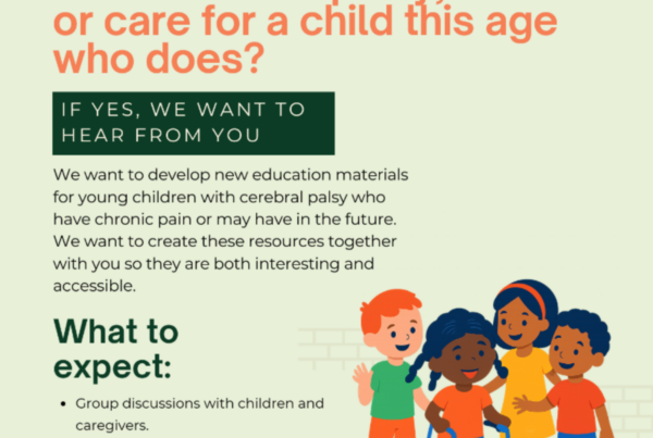 CP Pain Education Study Co-designing pain education for children with CP aged 5-12 years