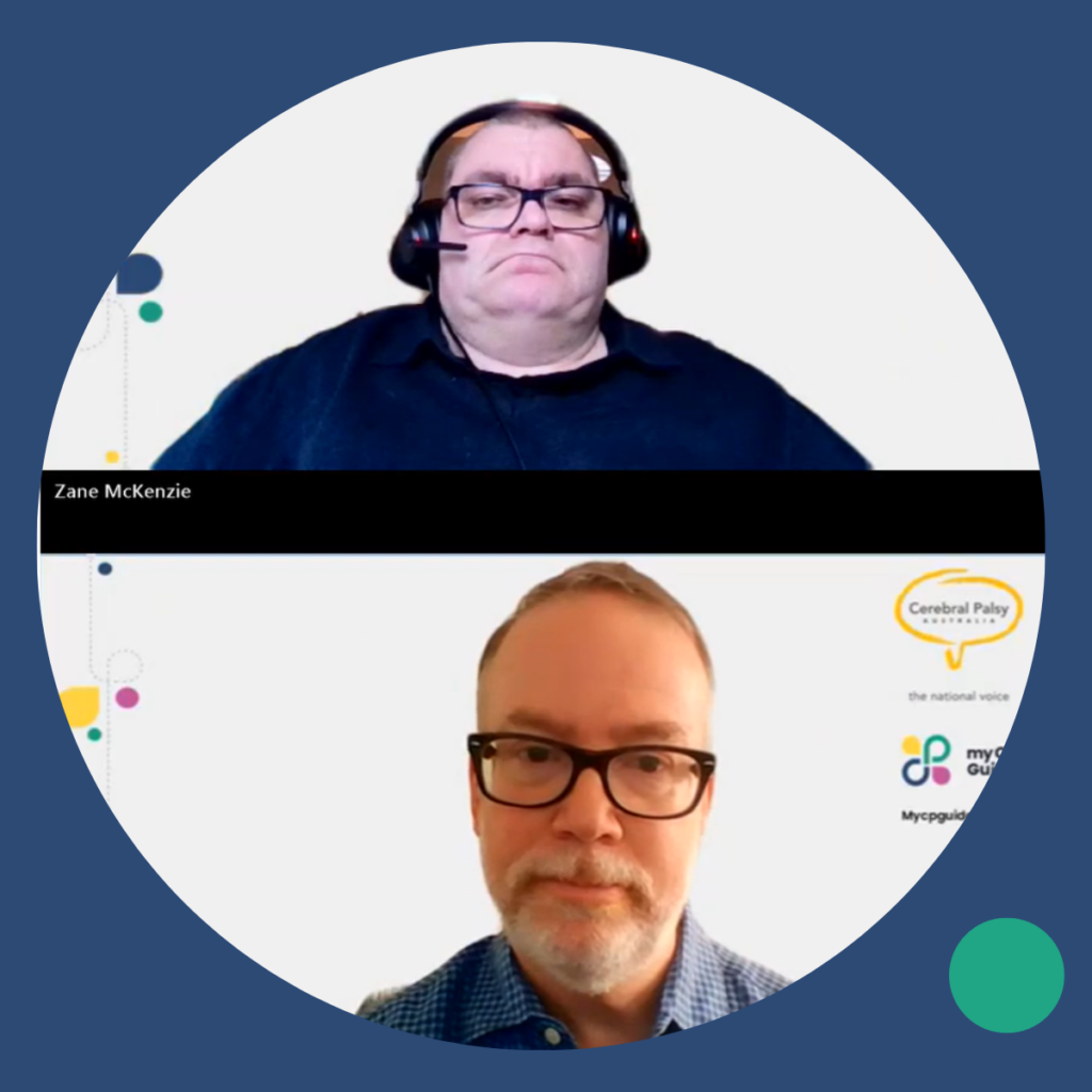 Two presenters on a webinar